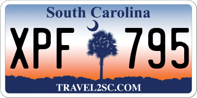 SC license plate XPF795