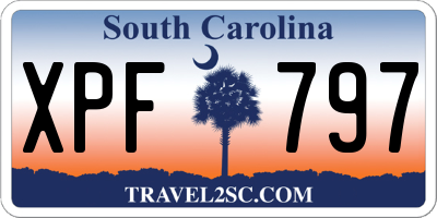 SC license plate XPF797