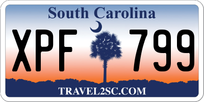 SC license plate XPF799