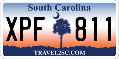 SC license plate XPF811