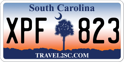 SC license plate XPF823