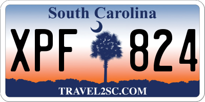 SC license plate XPF824