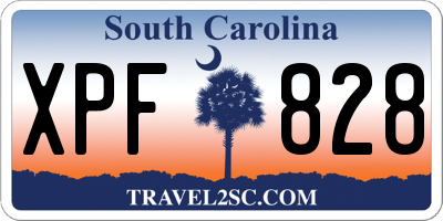 SC license plate XPF828
