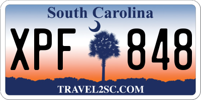 SC license plate XPF848