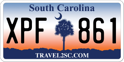 SC license plate XPF861