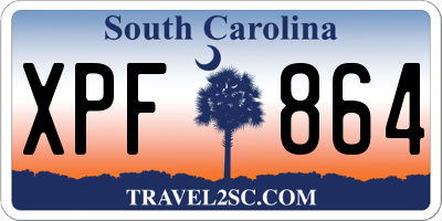 SC license plate XPF864