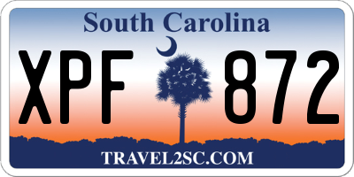SC license plate XPF872