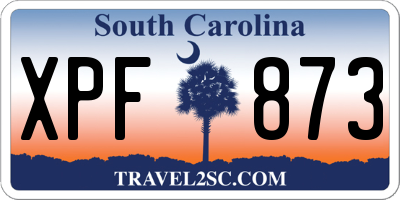 SC license plate XPF873
