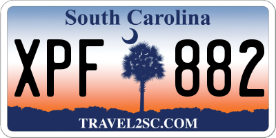 SC license plate XPF882