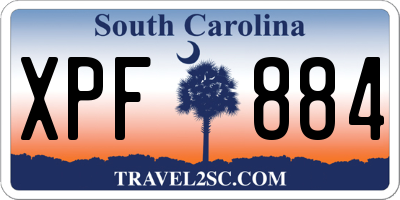 SC license plate XPF884
