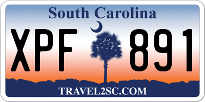 SC license plate XPF891