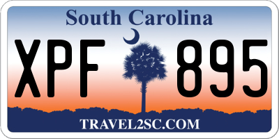 SC license plate XPF895