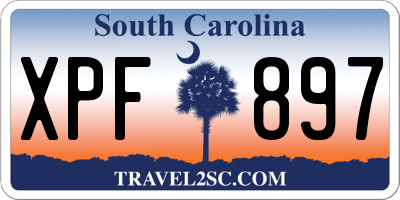 SC license plate XPF897