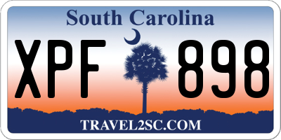 SC license plate XPF898