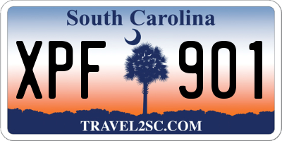SC license plate XPF901