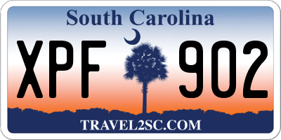 SC license plate XPF902
