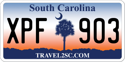 SC license plate XPF903