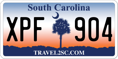 SC license plate XPF904