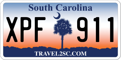 SC license plate XPF911