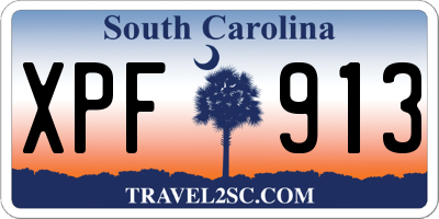 SC license plate XPF913