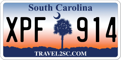 SC license plate XPF914
