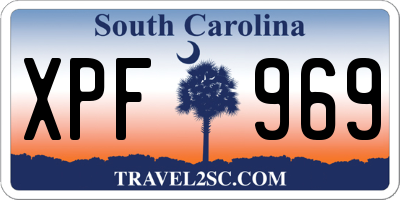 SC license plate XPF969
