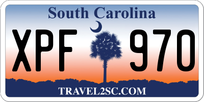SC license plate XPF970