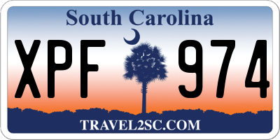 SC license plate XPF974