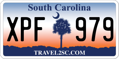 SC license plate XPF979