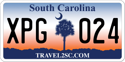 SC license plate XPG024