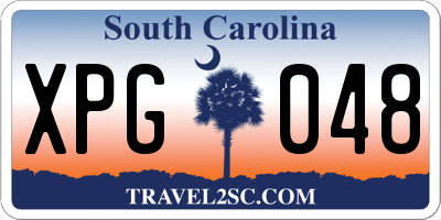 SC license plate XPG048