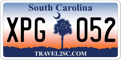 SC license plate XPG052