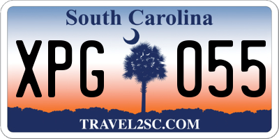 SC license plate XPG055