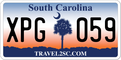 SC license plate XPG059