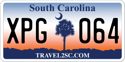 SC license plate XPG064