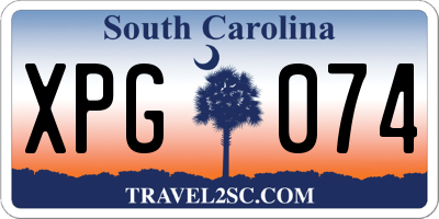 SC license plate XPG074