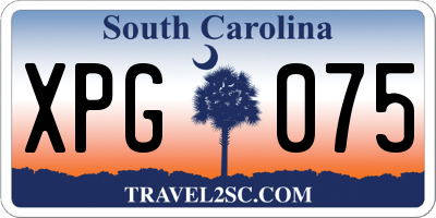 SC license plate XPG075