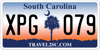 SC license plate XPG079