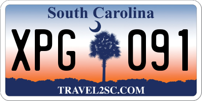 SC license plate XPG091