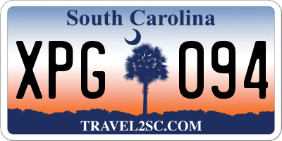 SC license plate XPG094