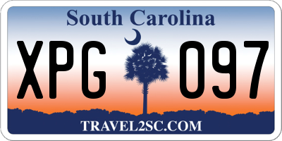 SC license plate XPG097