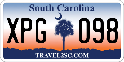 SC license plate XPG098
