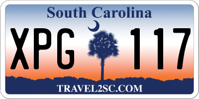 SC license plate XPG117