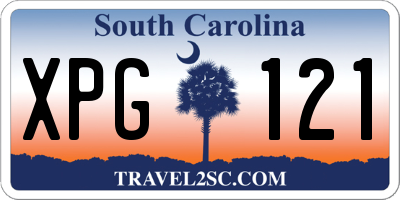 SC license plate XPG121