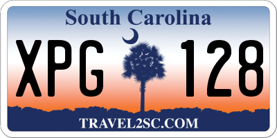SC license plate XPG128