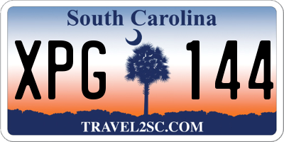 SC license plate XPG144