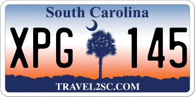 SC license plate XPG145