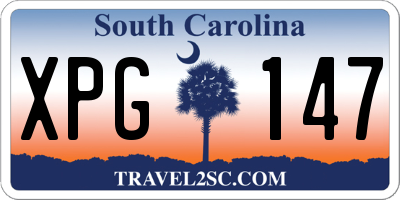 SC license plate XPG147
