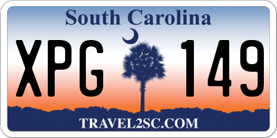 SC license plate XPG149