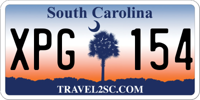 SC license plate XPG154
